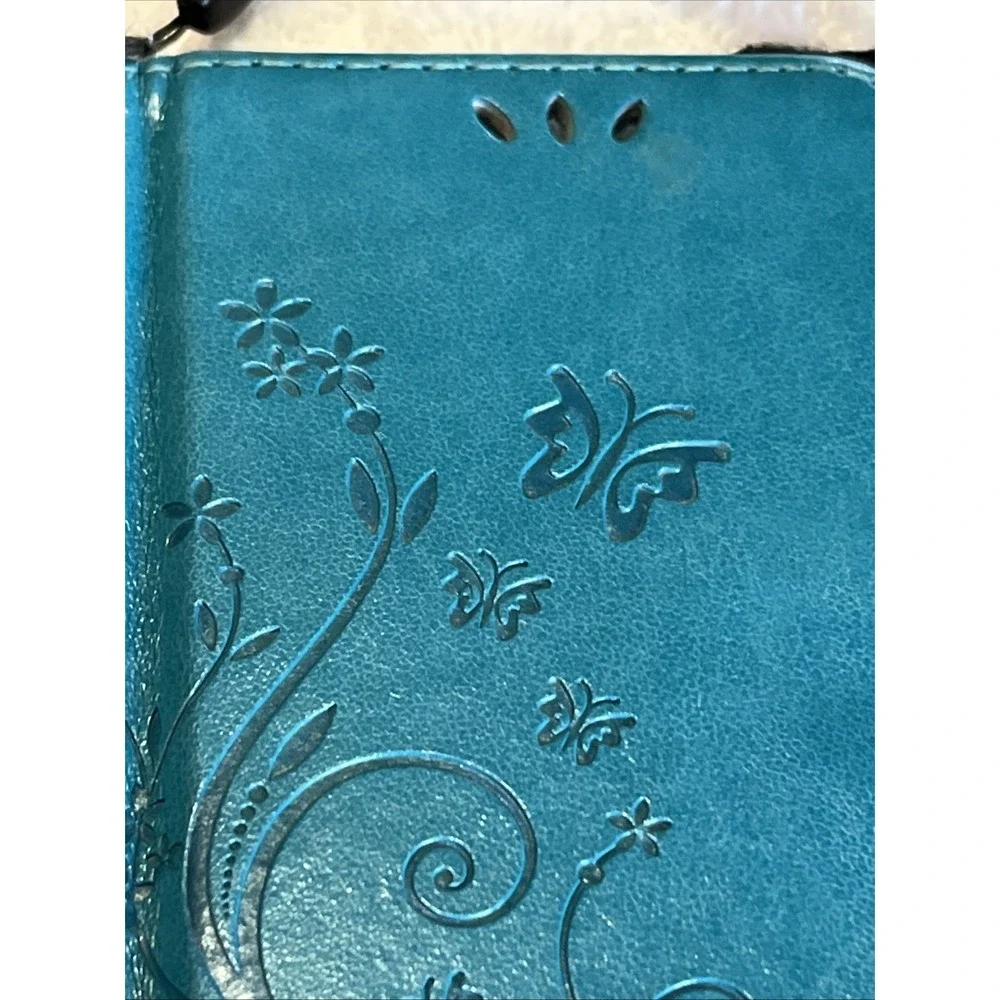 NEW - iPhone 8 Wallet Case Cover Credit Card Holder PU Leather Turquoise/Teal